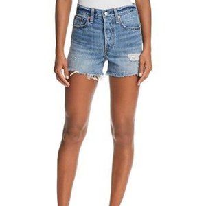 Levi Wedgie Denim Shorts in Blue Your Mind Size 28